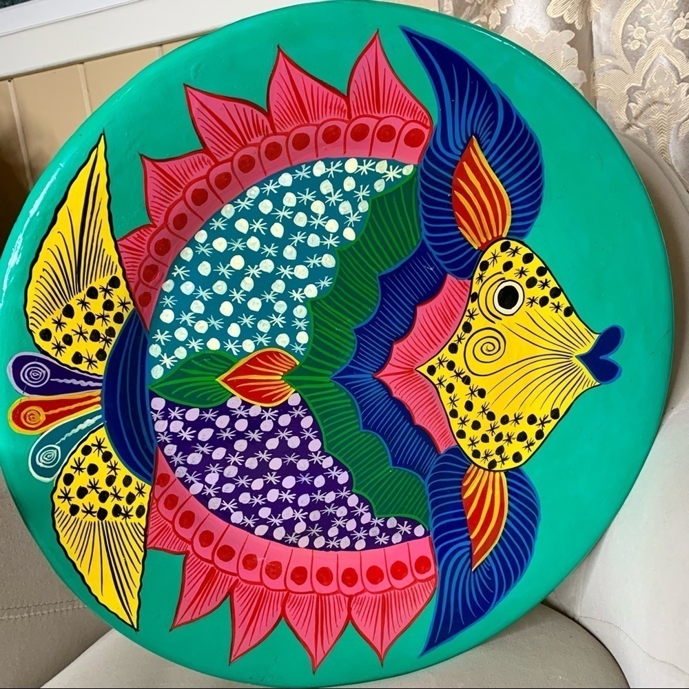 Hand Painted LATIN AMERICA Fish Serving Platter